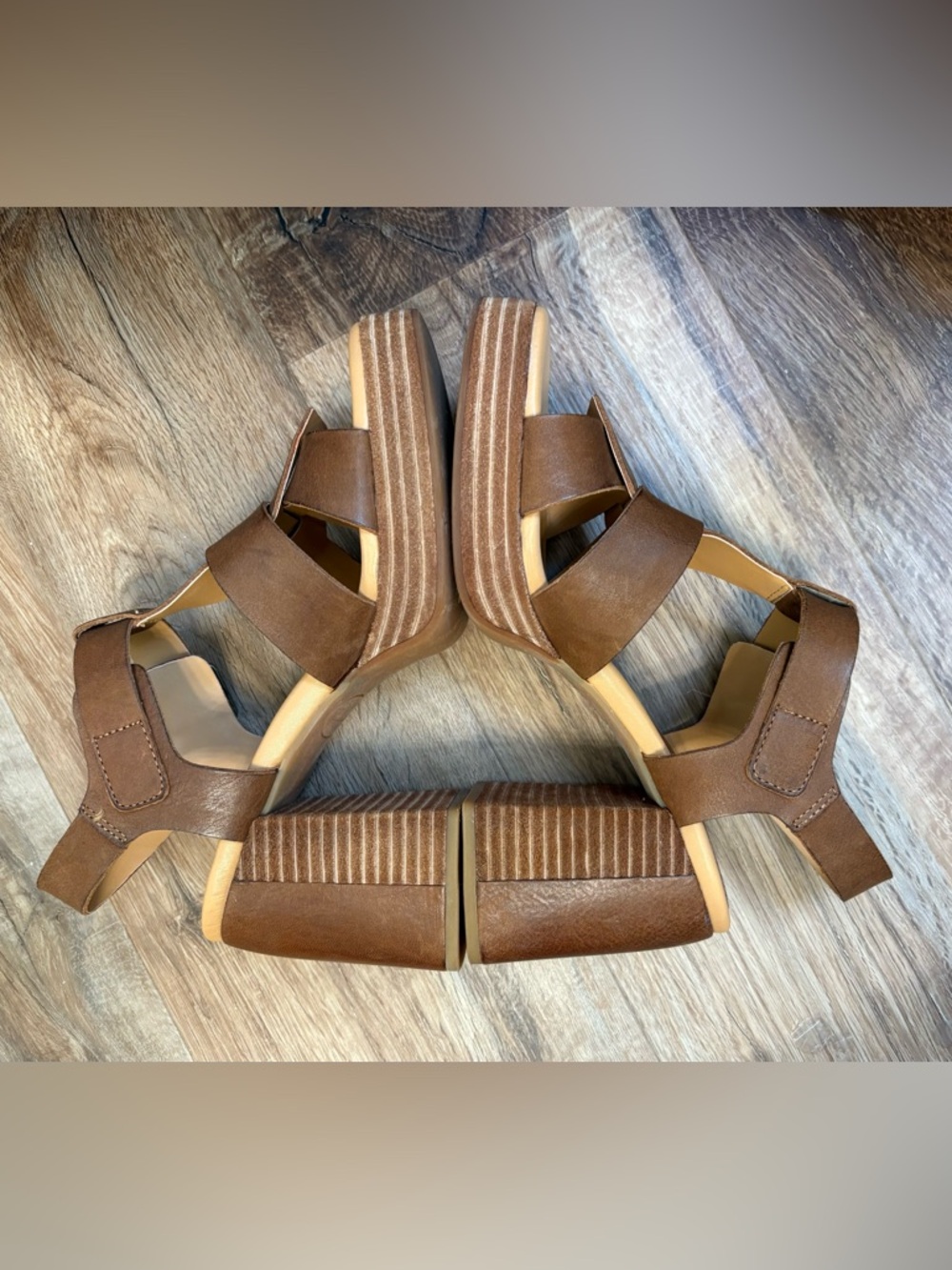 LIKE NEW Kork-Ease Macey Ankle Strap Sandal Leather Size 8 - Picture 9 of 13